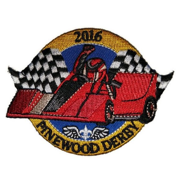 2016 Cub Scouts Pinewood Derby Patch ScoutStuff BSA Boy Scouts of America - Picture 1 of 4